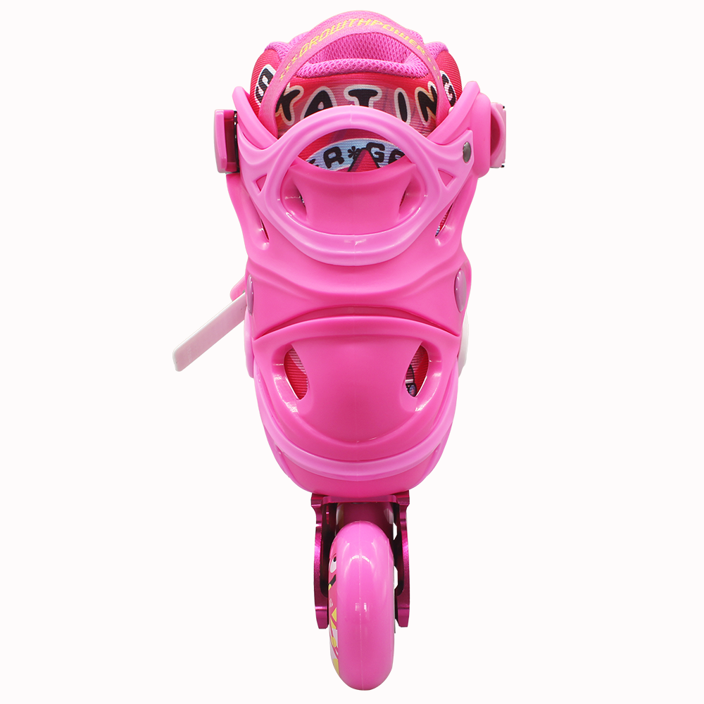 Hot Detachable Part Pink Blue Charms 3 In 1 Fly Boots Baby Beginner Rubber Straight Roller Skates