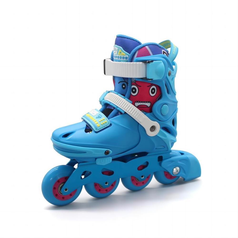 Hot Detachable Part Pink Blue Charms 3 In 1 Fly Boots Baby Beginner Rubber Straight Roller Skates