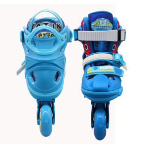 Hot Detachable Part Pink Blue Charms 3 In 1 Fly Boots Baby Beginner Rubber Straight Roller Skates