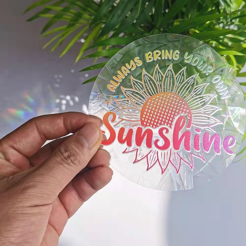 Rainbow Anti-Collision 3 D suncatcher Window Stickers for Bird Strikes Prism Non Adhesive  Window Decals static  Cling