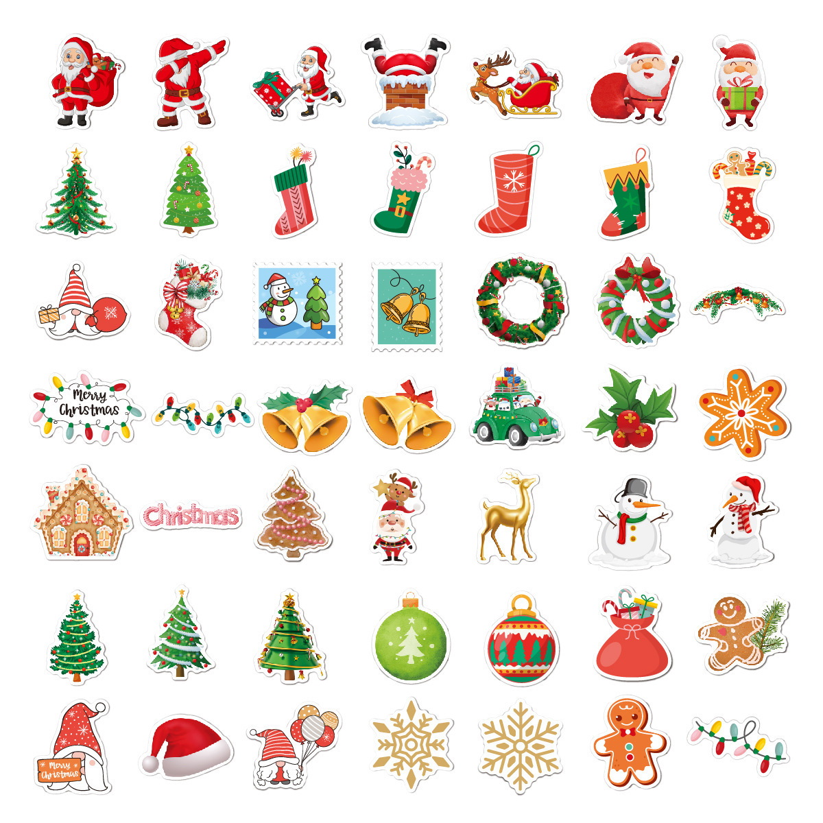 Christmas Stickers Waterproof Vinyl Stickers for Kids Teens Home School Decor Water Bottle Computer Skateboard Walls Window