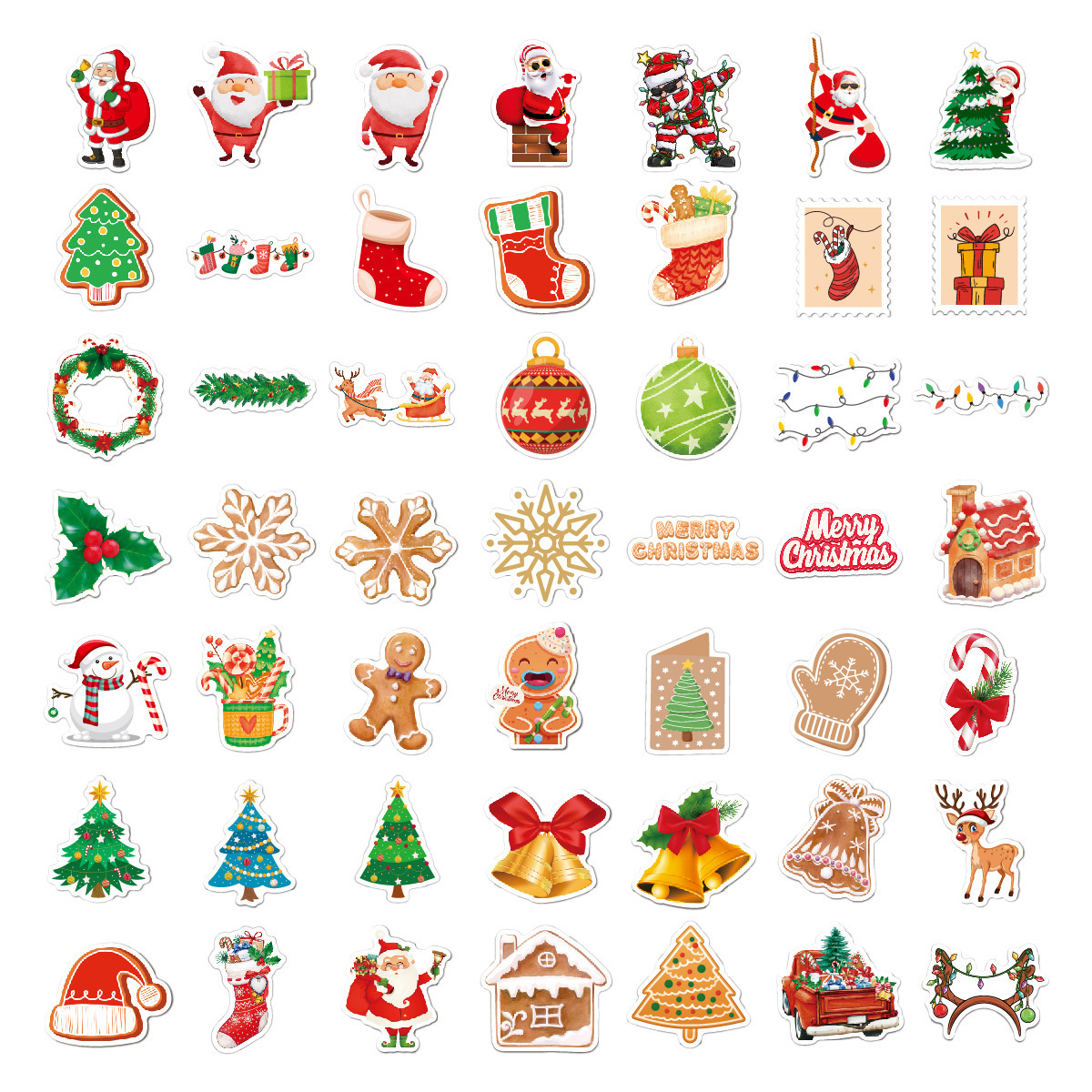 Christmas Stickers Waterproof Vinyl Stickers for Kids Teens Home School Decor Water Bottle Computer Skateboard Walls Window