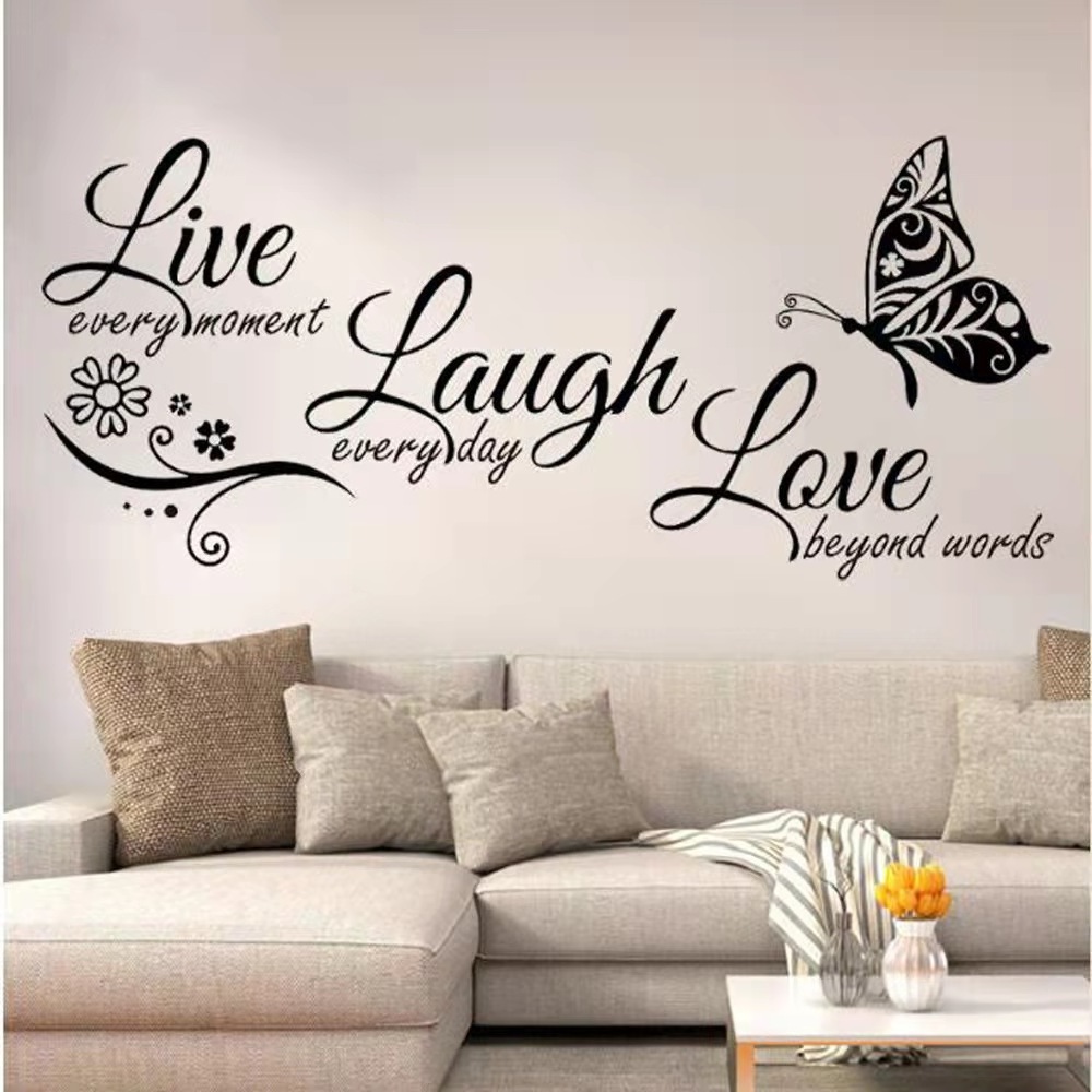 Removable self adhesive home decor Wall Stickers  for  living  room live love Bible Verse Inspirational Sayings Wall Stickers