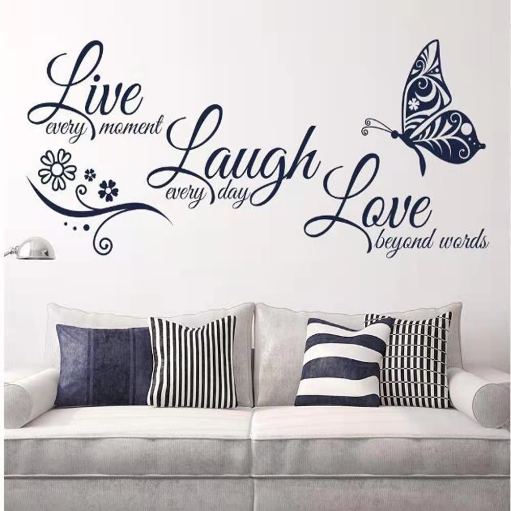 Removable self adhesive home decor Wall Stickers  for  living  room live love Bible Verse Inspirational Sayings Wall Stickers