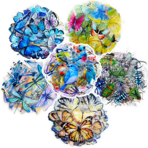 Butterfly & flower transparent Sticker pack Decals for Scrapbook DIY Album Bullet Vintage Journal Stickers