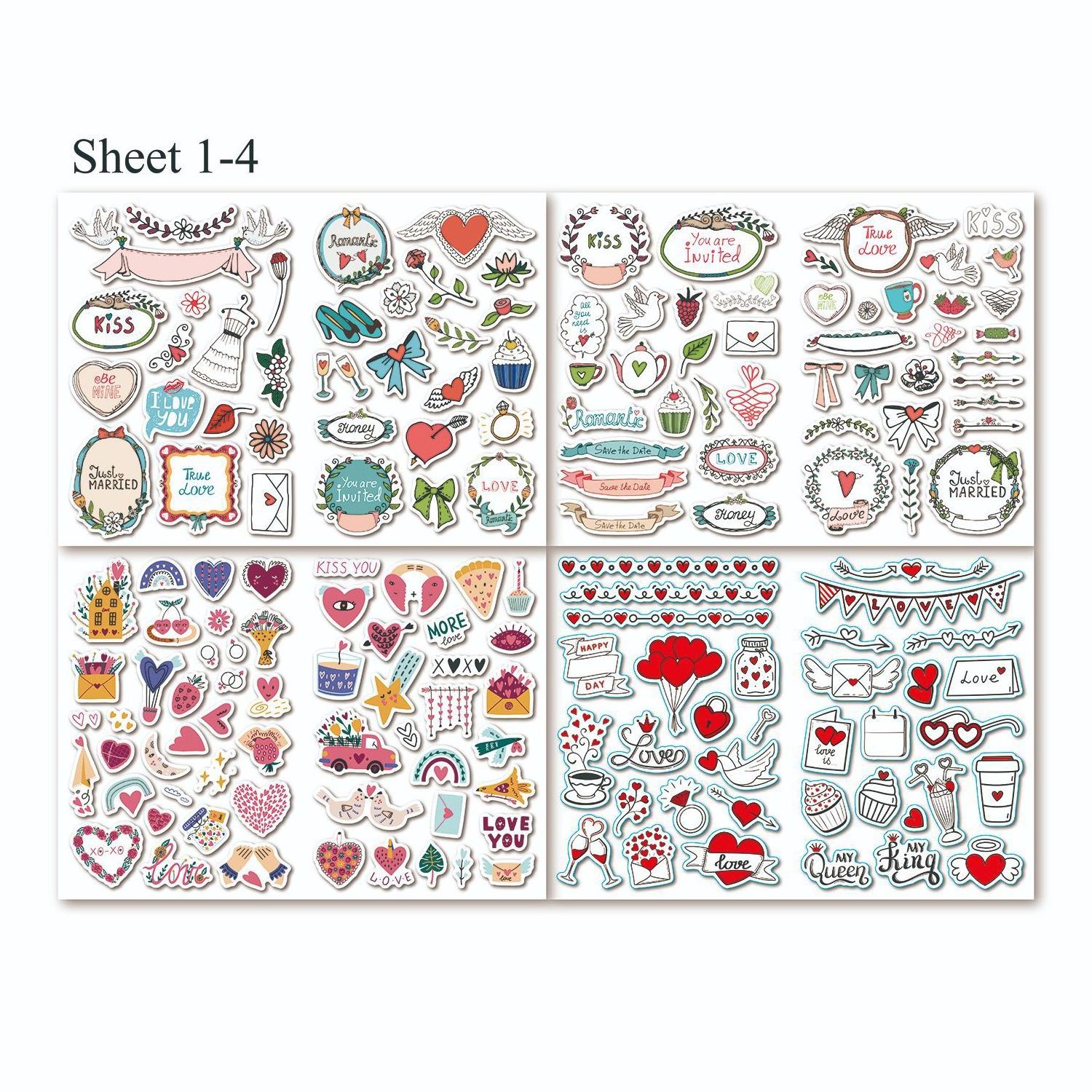 Romantic daily planners New Engagement Wedding Planning Stickers Pack Romantic Stickers for Anniversary Wedding Planner Stickers