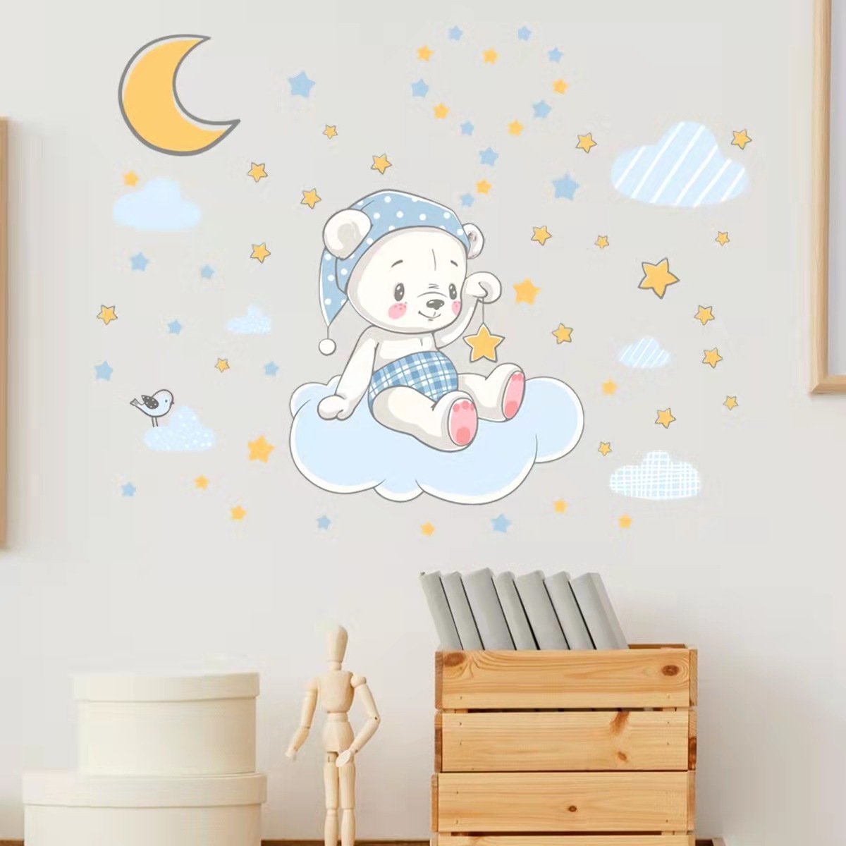 Luminous  Stars Wall Sticker For Kids Living Room Bedroom  bear  Decal  sticker Glowing In The Dark sticker for wall