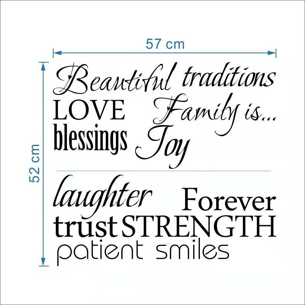 wholesales  PVC  Wall Stickers for living room  Family is  Hope Love  Inspirational Sayings phrase Wall Stickers