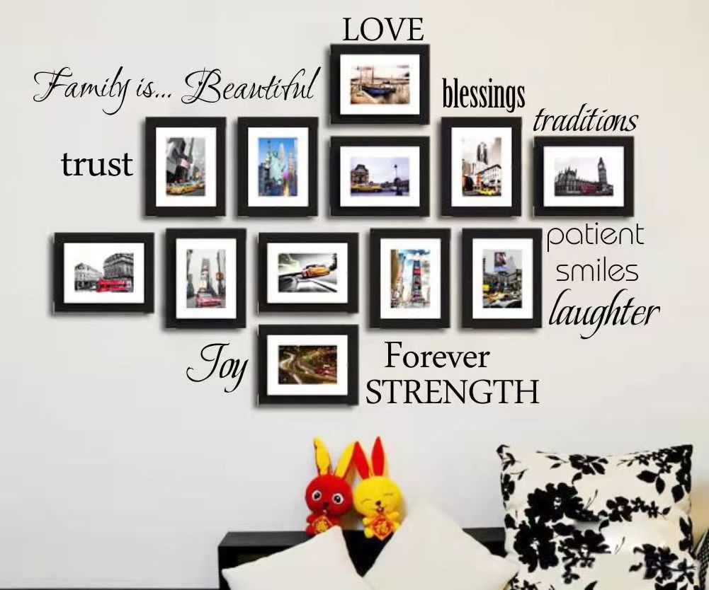 wholesales  PVC  Wall Stickers for living room  Family is  Hope Love  Inspirational Sayings phrase Wall Stickers