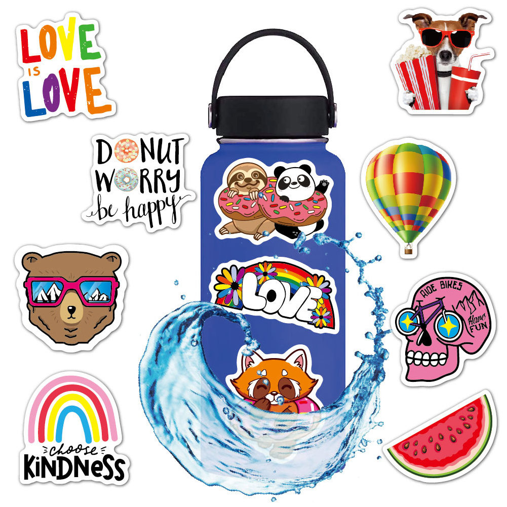 100 PCS Colorful VSCO Stickers Pack Cute Aesthetic vinyl Stickers for Laptop Water Bottle Phone  sticker for teens Girls