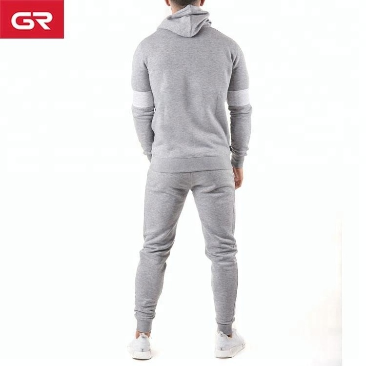 Latest Design Stripes Custom Embroidered Fitted Mens Tracksuit