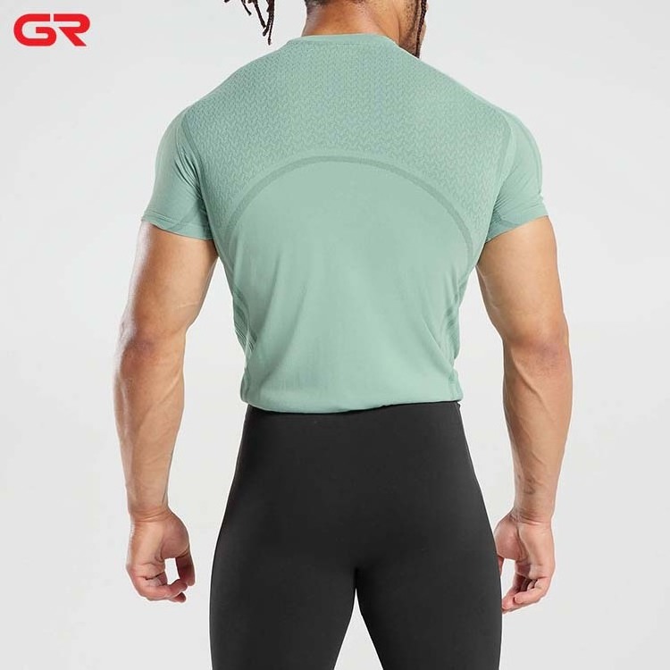 Quick Dry Men's Fitness Sport T-Shirt Bodybuilding Tops Muscle Fit Gym Shirt Custom Printed Compression T Shirt