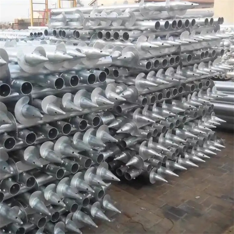 Customized spiral durable ground anchor screw Helical Screw Pile