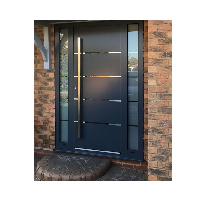 Nigeria Market American Panel Steel Interior Wood Entrance Door for Houses with Lock