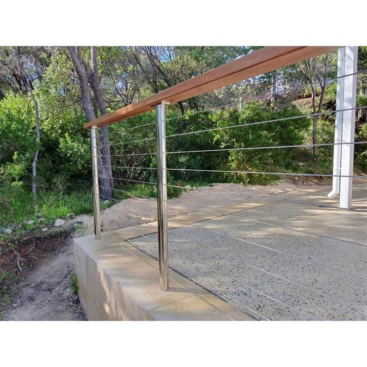 Prefabricated Stainless Steel Cable Railing Systems Match Cable Railing Hardware and Cable Railing