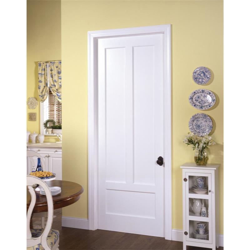 French Design Swing Door Cheap Interior Wooden Door 6 Panel Internal Doors With Frame For Bedroom Apartment Villa