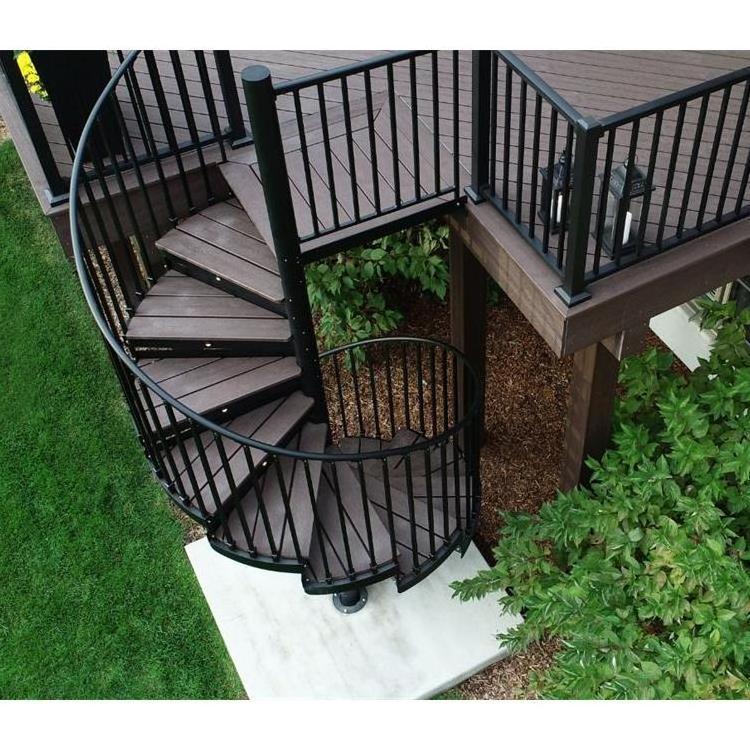 Wrought Iron Used Outdoor Metal Stairs Spiral Staircase Design Outdoor Carbon Steel Staircase