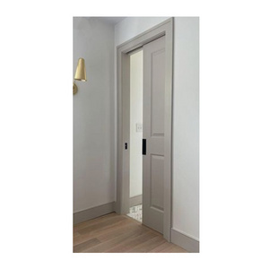 Interior Sliding Pocket Doors Composite Laminated Wood Door Exterior French Sliding Door for Home Flat Hotel Apartment