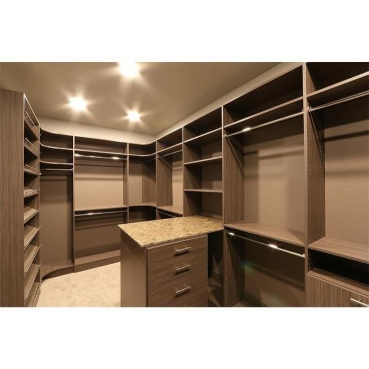 Luxury High-end Walk In Wardrobe Custom Made Elegant Design L Shape White Paint Plywood Closets with Glass Doors and Shelves