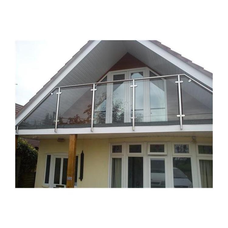 Top-Ranking Outdoor Railing Top Mounted Balcony 304 316 Stainless Steel Glass Balustrade