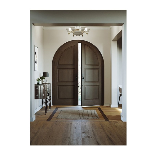 House exterior arched wood main entrance front door design custom outdoor double wooden arch entry doors