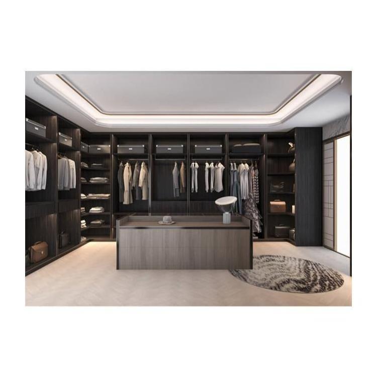 Modern Luxury Mirror Cabinet Clothes Wardrobe Designs Plywood Bedroom Furniture Wooden Walk In Wardrobe Closet with Island