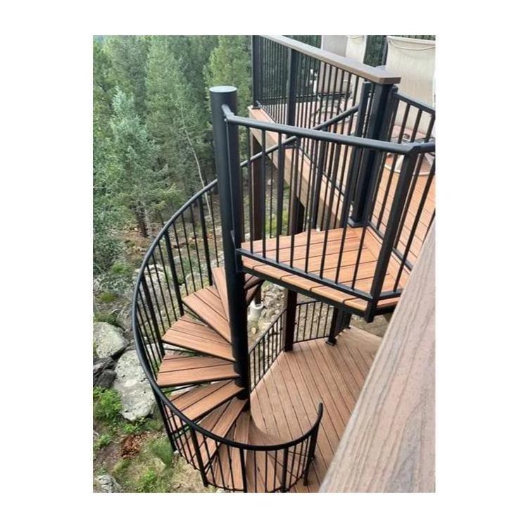 Wrought Iron Used Outdoor Metal Stairs Spiral Staircase Design Outdoor Carbon Steel Staircase