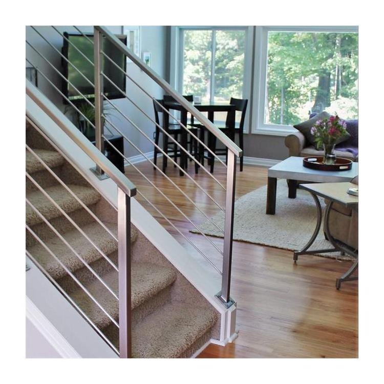 Outdoor Rod Bar Railing New Style Horizontal Fence Industrial Stainless Steel Rod Bar Stair Railing