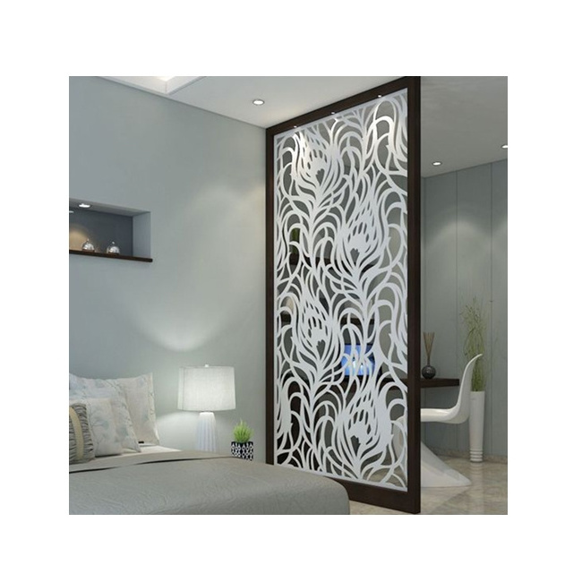 Aluminum Living Room Partition Design Interior Decorative Wall Divider Metal Panels Room Partition for Bedroom