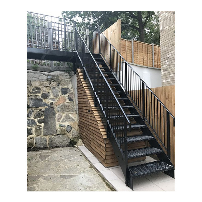 Garden decking outdoor space saver galvanized steel staircase iron slide exterior external stairs prices