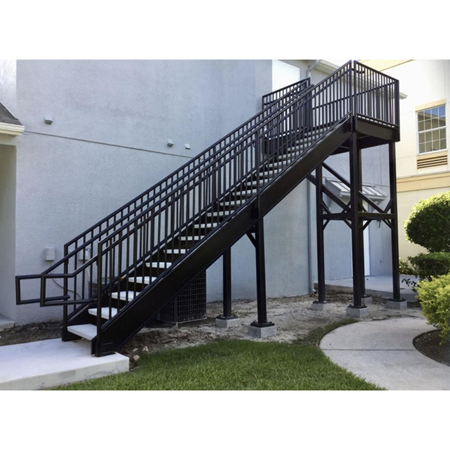 Garden decking outdoor space saver galvanized steel staircase iron slide exterior external stairs prices