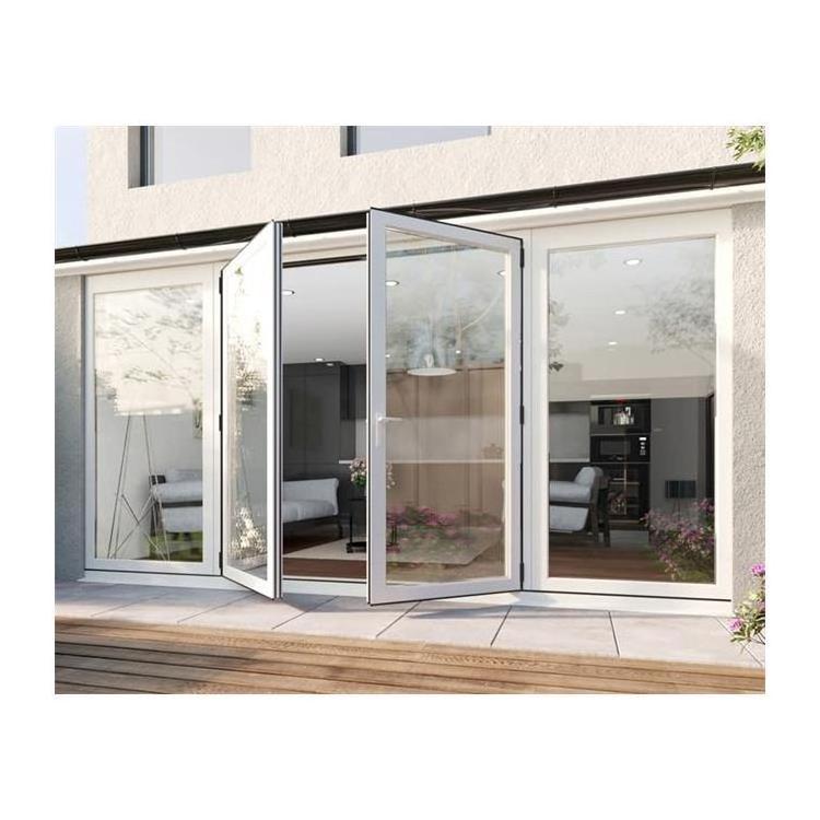 Soundproof House Exterior Patio Doors Aluminum Powder Coated French Glass Casement Swing Door