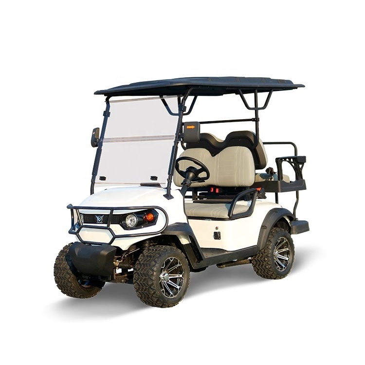 Classic Golf Electric Cart 4 Seats Unique Small Limo 48v 105 Ah Battery Lithium 4 Wheel Drive Golf Electric Cart