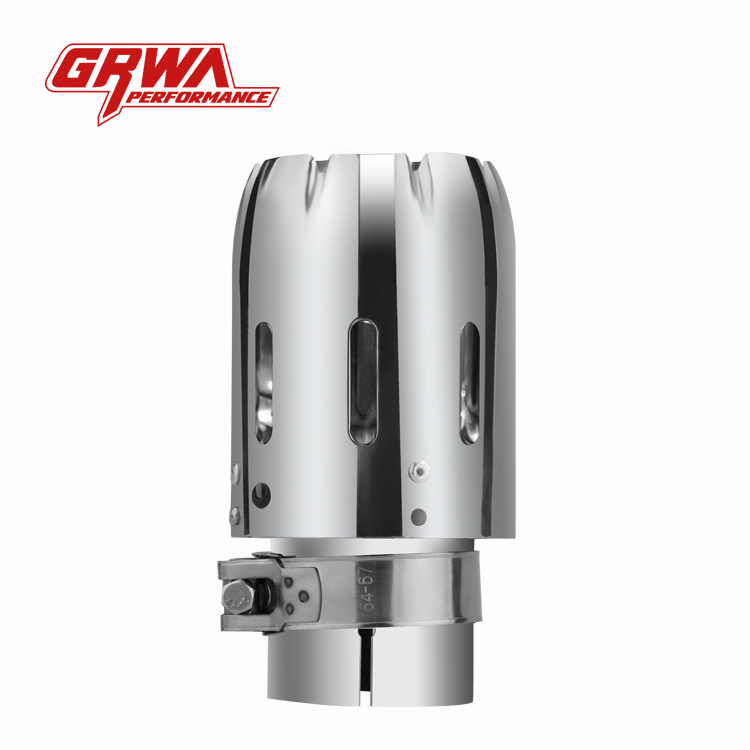 Hot sale auto parts stainless steel exhaust tip with LED