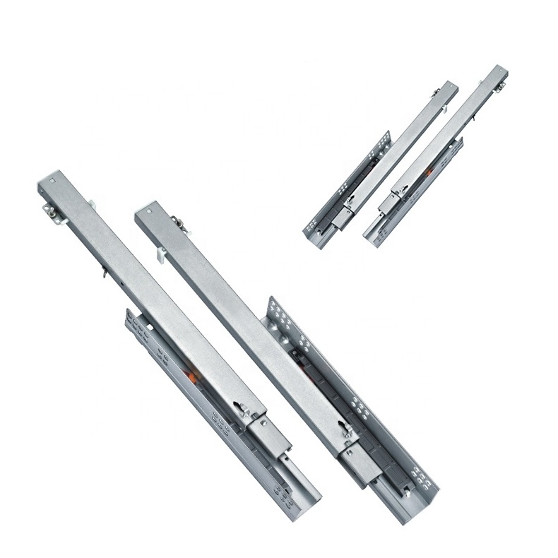 3 Fold Push To Open Hidden Telescopic Rails Soft Close Undermount Concealed Drawer Slide