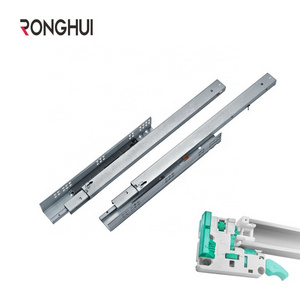 Full Extension Slide Telescopic Under Mount Soft Closing Cabinet Drawer Slides With Handle