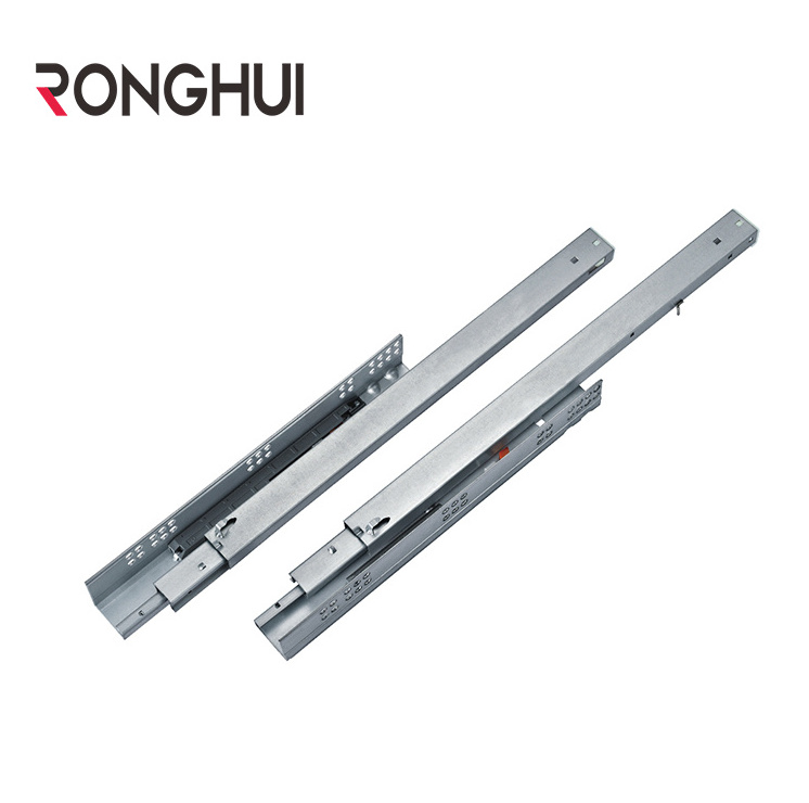 Undermount Drawer Slides Soft Close Full Extension Slide Telescopic Under Mount Cabinet Drawer Slides With Handle