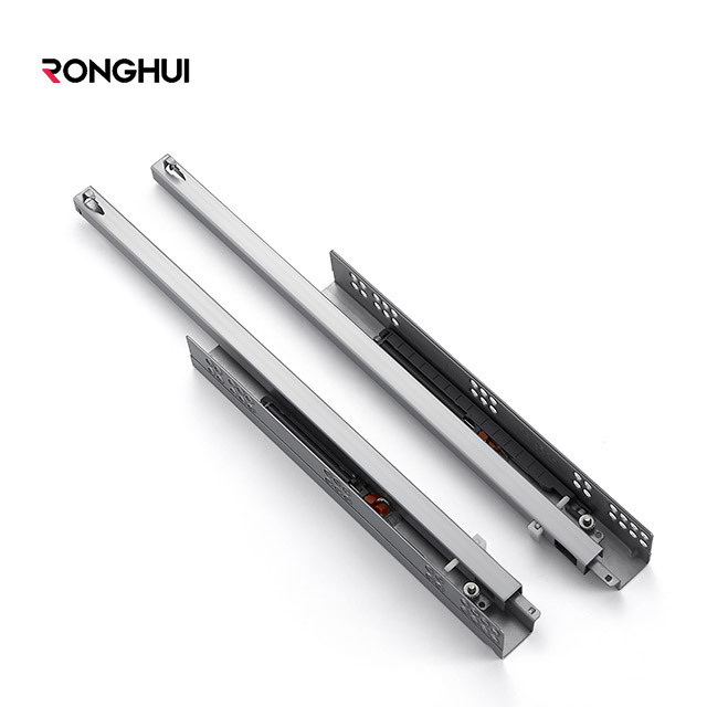 RongHui JieYang Furniture Hardware Fittings Soft Close Lowes Drawer Slides For Modern Kitchen Cabinets