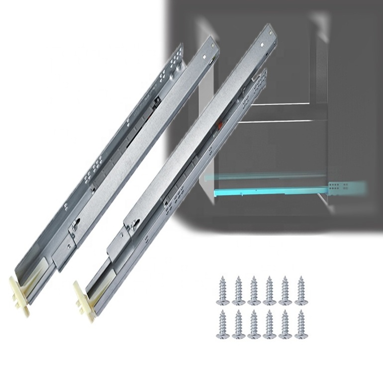 Ronghui 18 Inch Soft Close Drawer Slide Heavy Duty Single Extension Undermount Slide Telescopic Slides Drawer In China