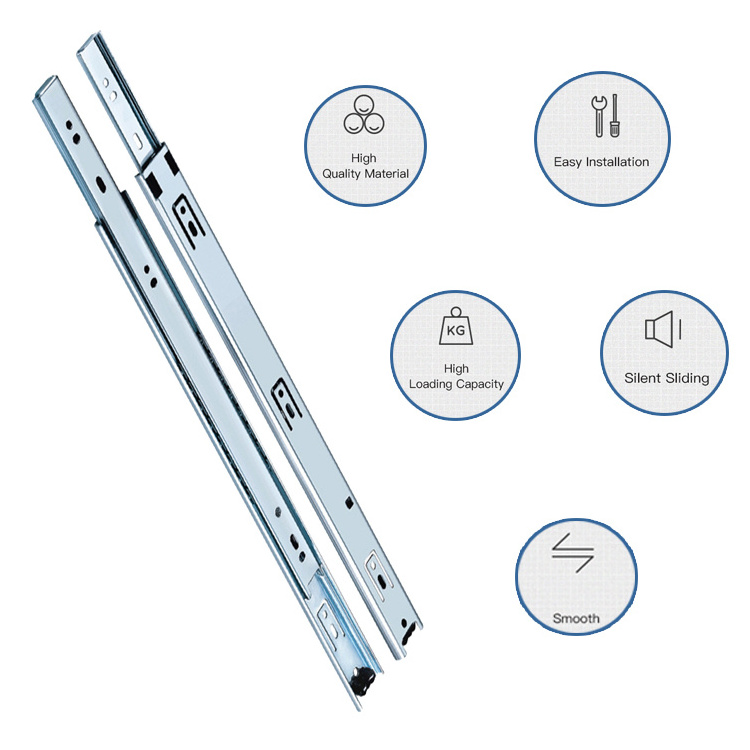 Ronghui Hardware Products Guangdong 45mm Drawer Slides Sliding For Cassett 22