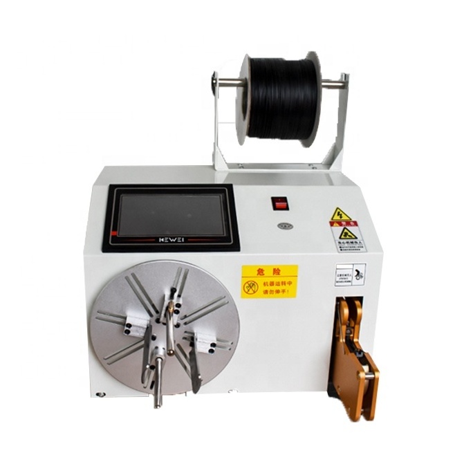 Semi automatic Adapter Cable binding coil cable rolling winding tie machine