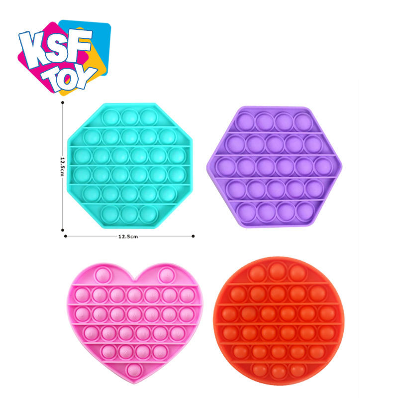 Hot sell pop Many shapes silicone and colors Bubble Fidget Sensory Toy Push Pop