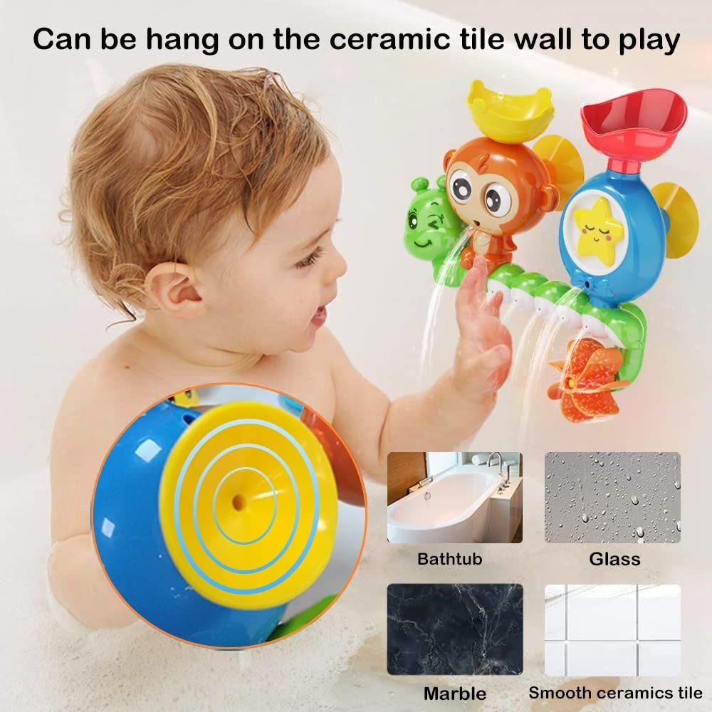 KSF Hot-selling Preschool Toy Summer Baby Fun Bath Water Monkey Around Bathtub Playing Water Game Baby Bath Toy Children Toys