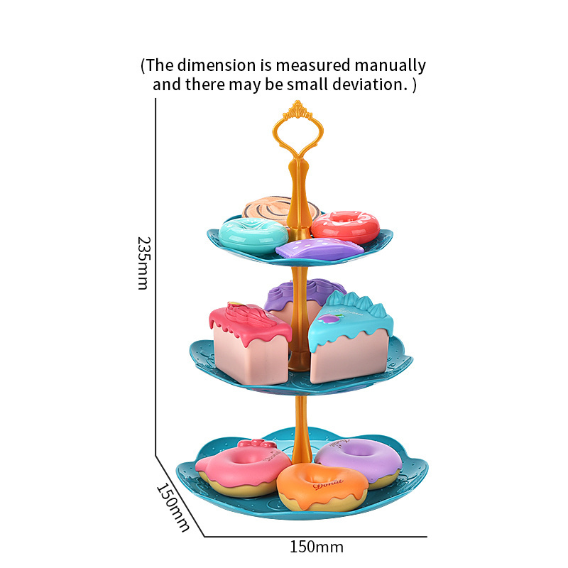 KSF Mini Ice Princess Afternoon Tea Dessert Set Tinplate Tea Set Gift Set Tea Party Toys