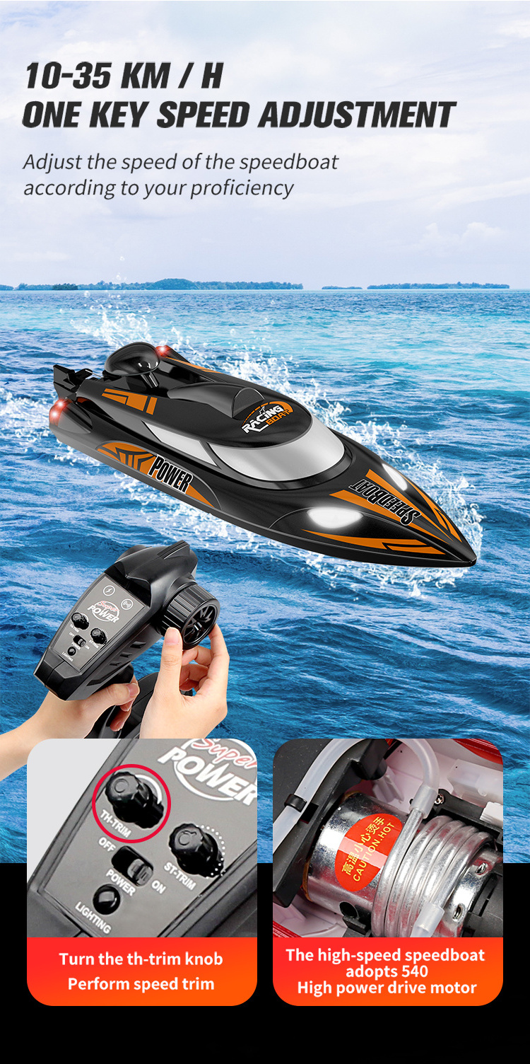 NEW RC Boat Racing Boat 2.4Ghz 35KM/H High Speed Remote Control RC Boat Electric Speedboat