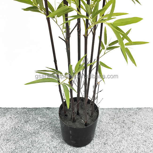 190Cm Height 7 Branches Real Touch Bamboo Leaf Green Tree Artificial Plant For Indoor Outdoor Landscape And Ornaments