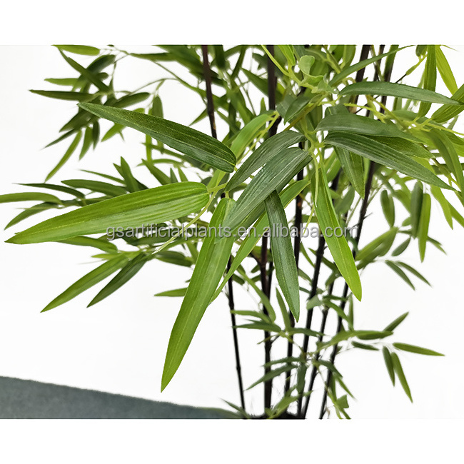 190Cm Height 7 Branches Real Touch Bamboo Leaf Green Tree Artificial Plant For Indoor Outdoor Landscape And Ornaments