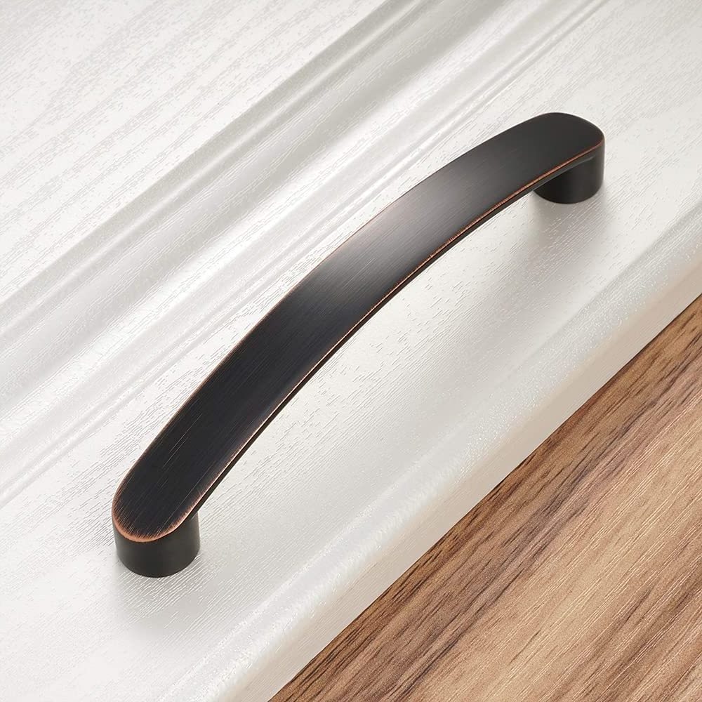 AIMINO OEM Round Foot Cabinet Arch Pull  Oil Rubbed Bronze Furniture Handle for Kitchen Cupboard Door Bedroom Dresser Drawer