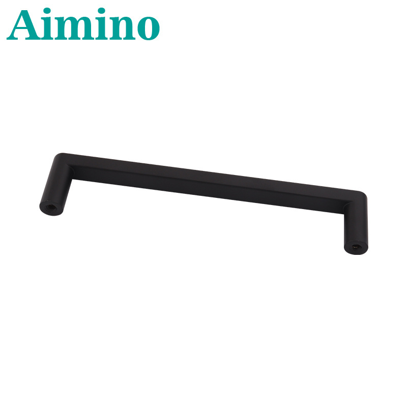 Aimino OEM Multifunctional Matte Black Cabinet Drawer Handles Unique Zinc Alloy Door Handle iron handles