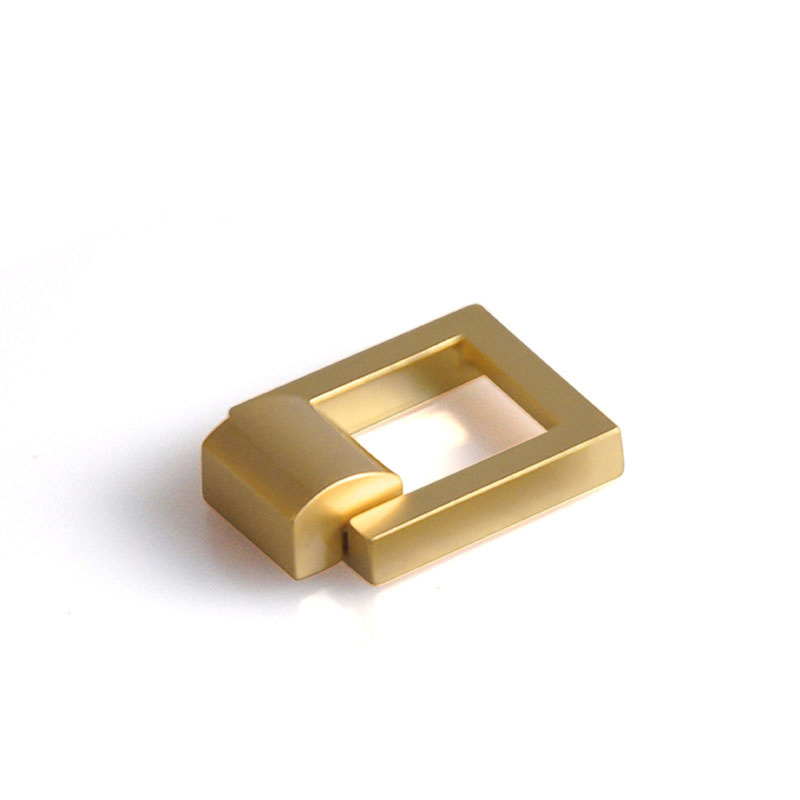 AIMINO Zinc Alloy Mini Furniture Knobs Gold Ring Pulls Brushed Nickel Cabinet Handle And Square Knob